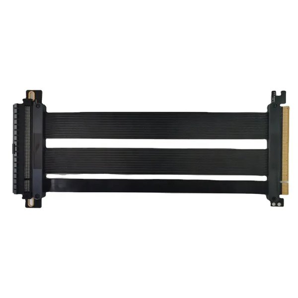 PCIe 4.0 180° Dual Reverse Riser Кабел 22см – Удължител за Видеокарта ...